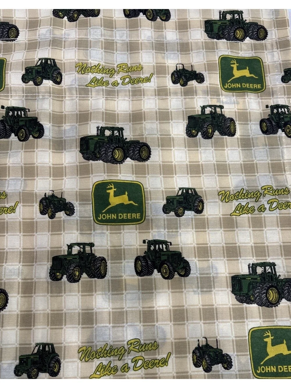 John Deere Window Valance 15572  Cotton Blend, Width 86”, Length 17”, Good Cond